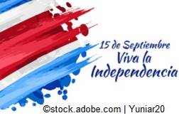 imagen simbólica con los colores nacionales y texto para el día de la independencia